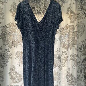 Kaileigh faux wrap knit dress
